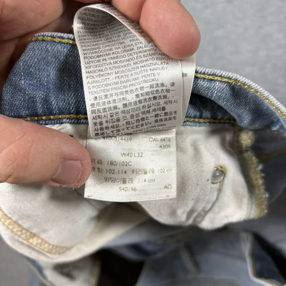Levi's 527 Slim Bootcut Jeans Mens 40x32 Light Wash Denim Pants Western Cowboy